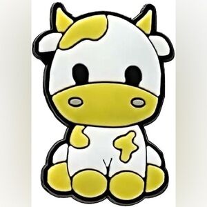 Yellow Cow Croc Charm